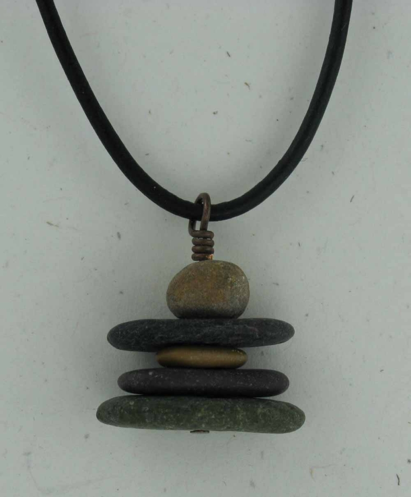 Stone Inuk Cairn Necklace